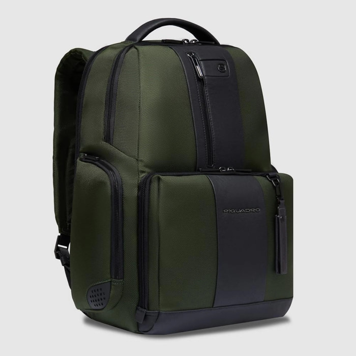 Piquadro Zaino porta pc 15,6 in tessuto riciclato
