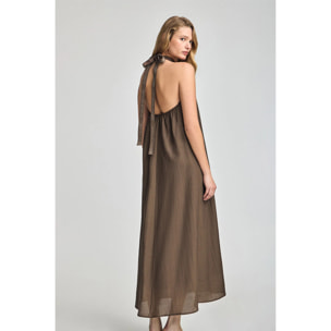 Vestido Valay color moca con detalles Polo Club