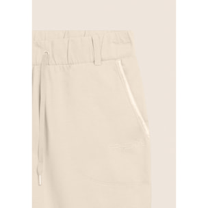 Pantaloni Sportivi in Jersey Pesante con Coulisse e Polsini