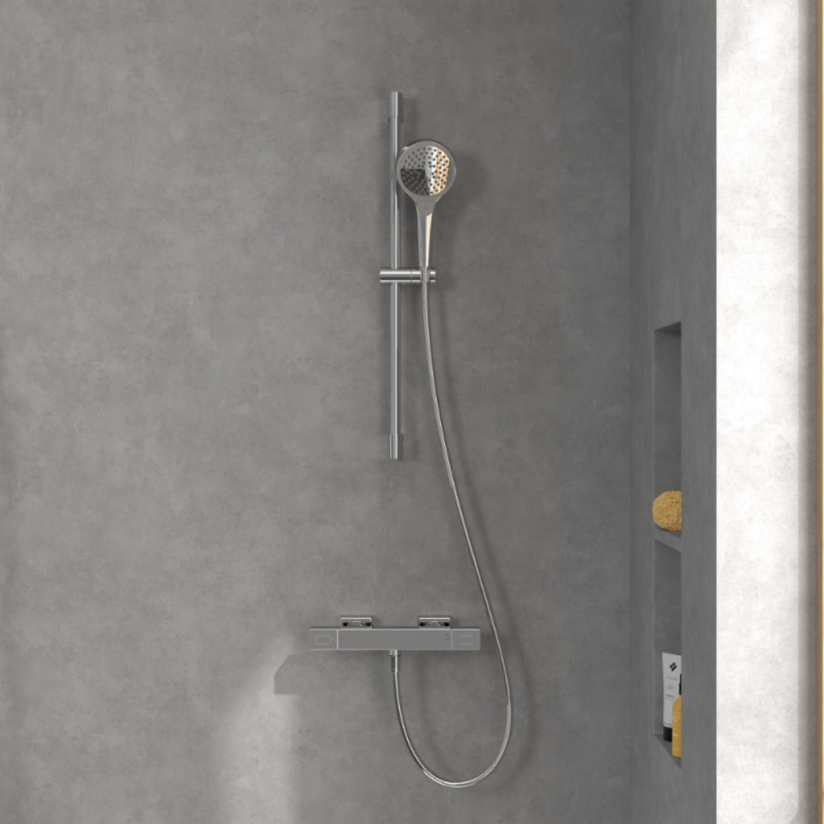 Mitigeur douche thermostatique Universal rectangle Chrome