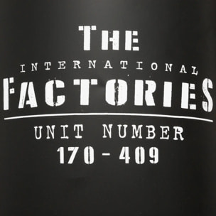 Pouf bidon "Joao" - métal et bois - noir