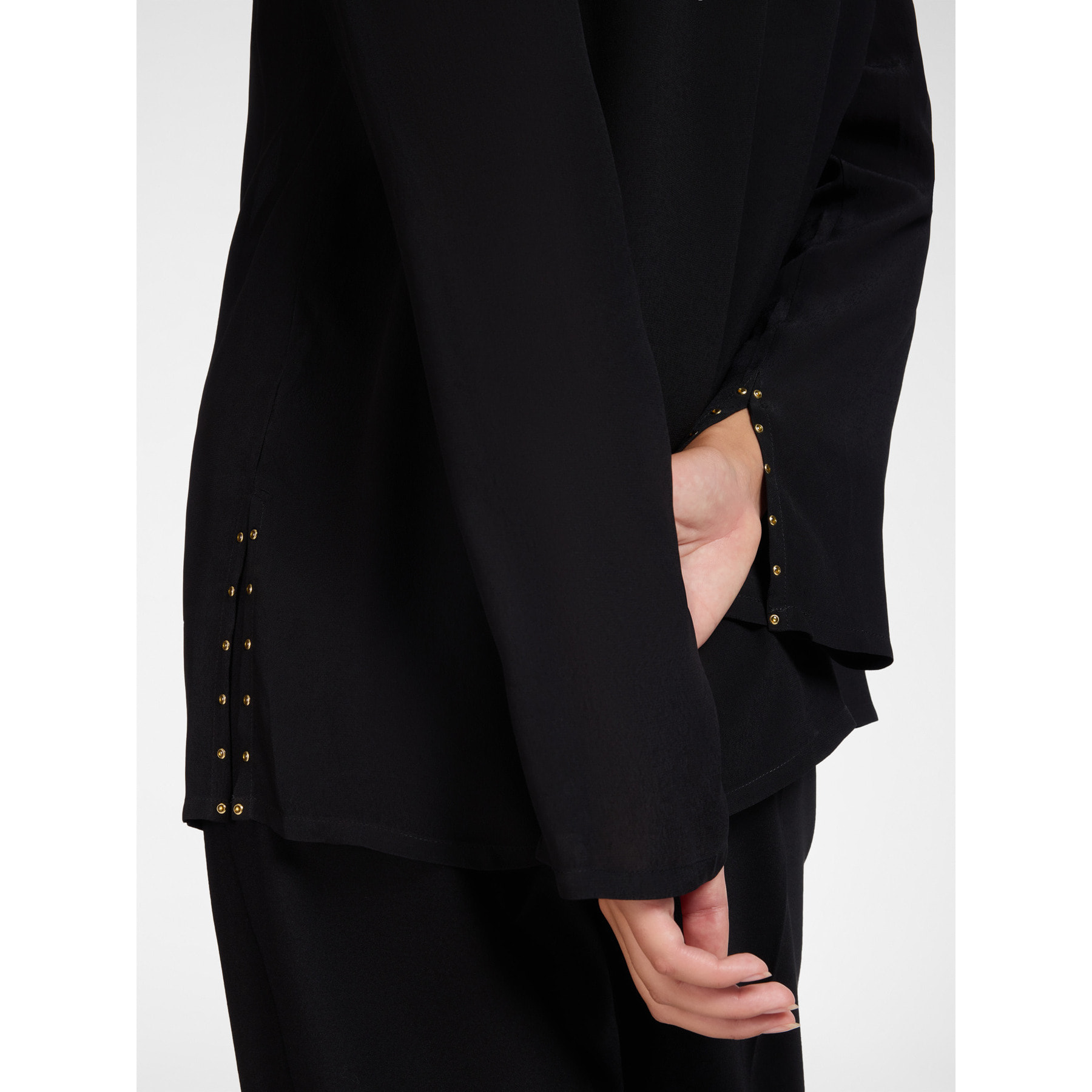 Elena Mirò - Blusa in viscosa con fiocco - Nero