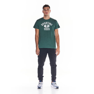 Camiseta de hombre College estampado grande