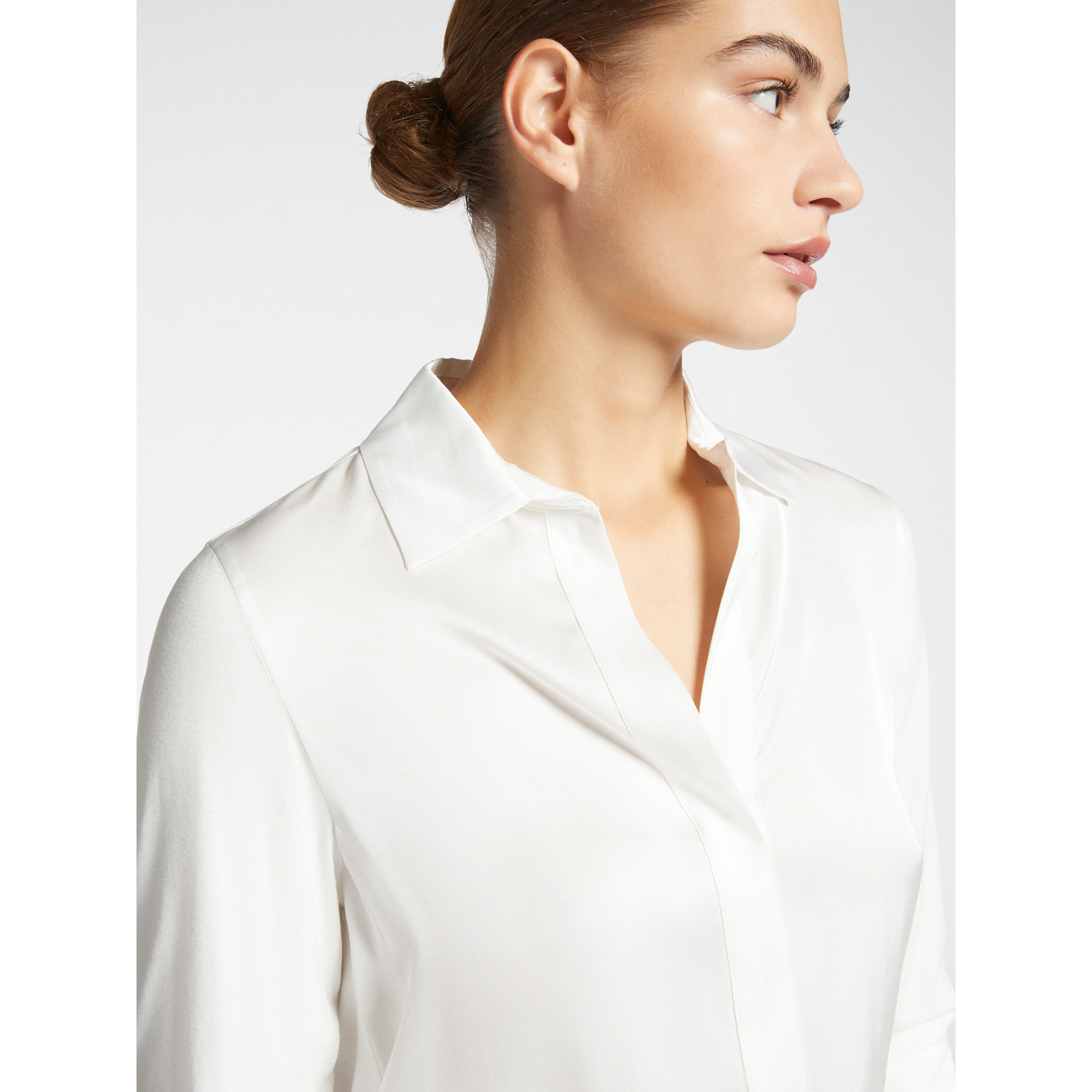 Elena Mirò - Camiseta de viscosa ECOVERO™ - Blanco
