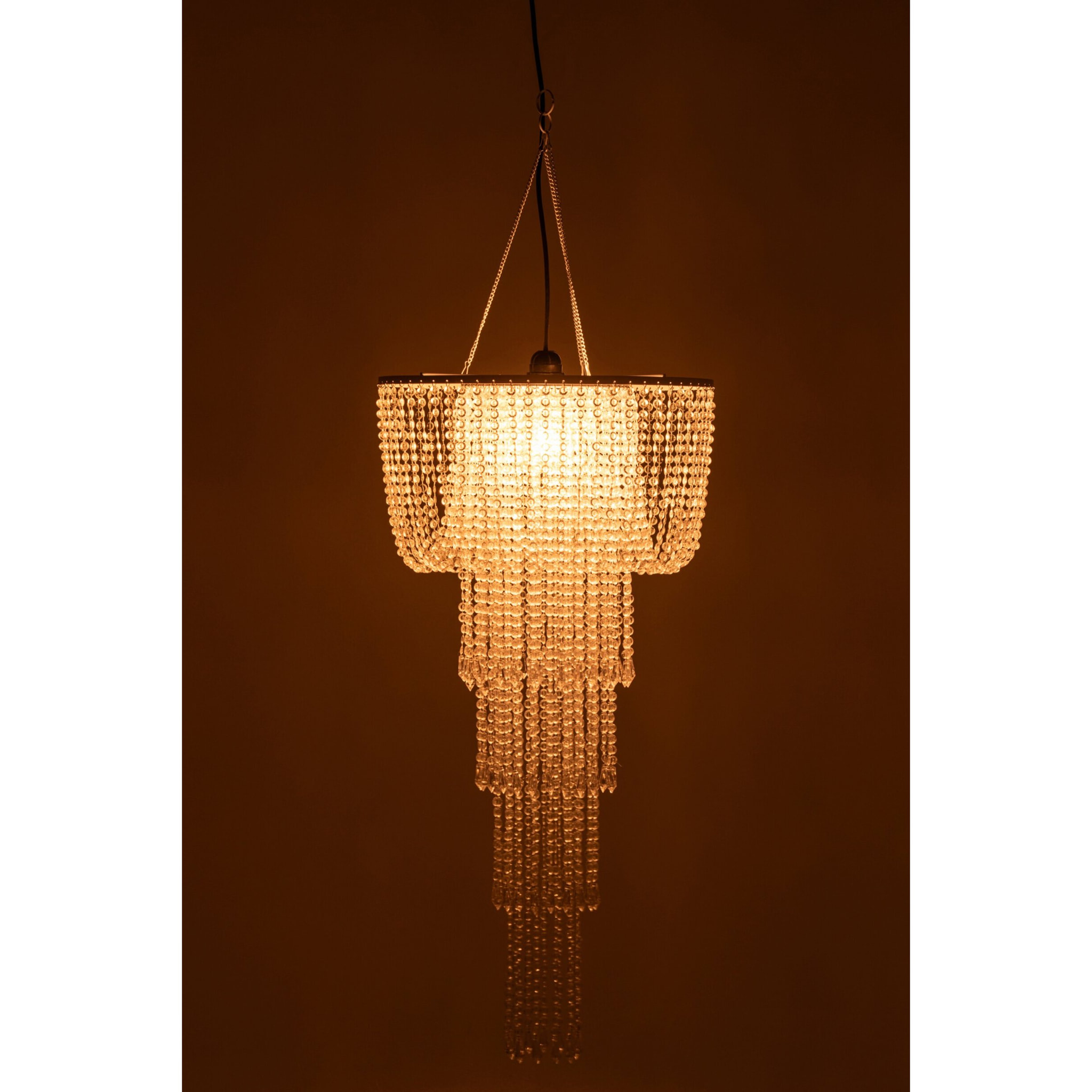 J-Line abat-jour chandelier perles - transparent - small