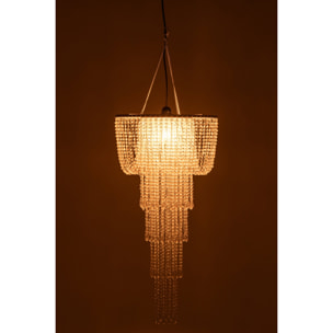 J-Line abat-jour chandelier perles - transparent - small
