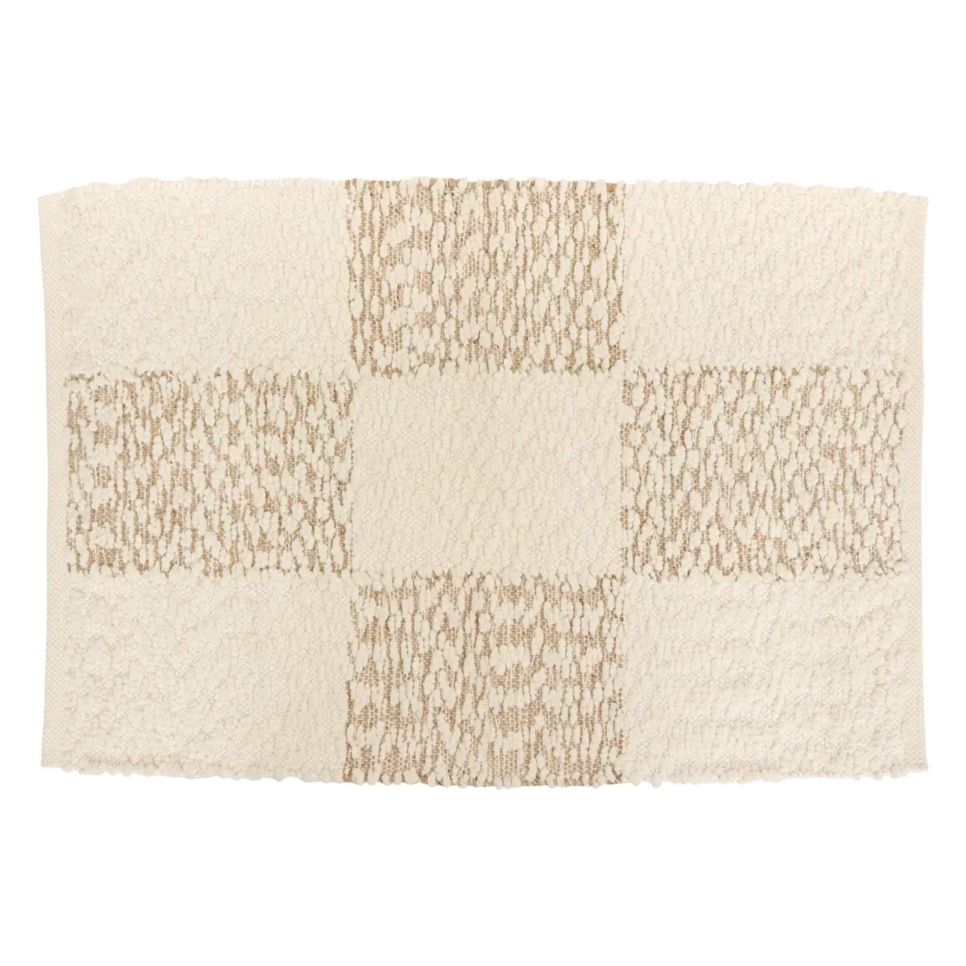 Tapis Ameya rectangulaire 60x90cm beige