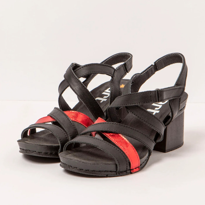 Sandalias con tacón 1877 NAPPA MULTI BLACK/ I WISH color Multi black