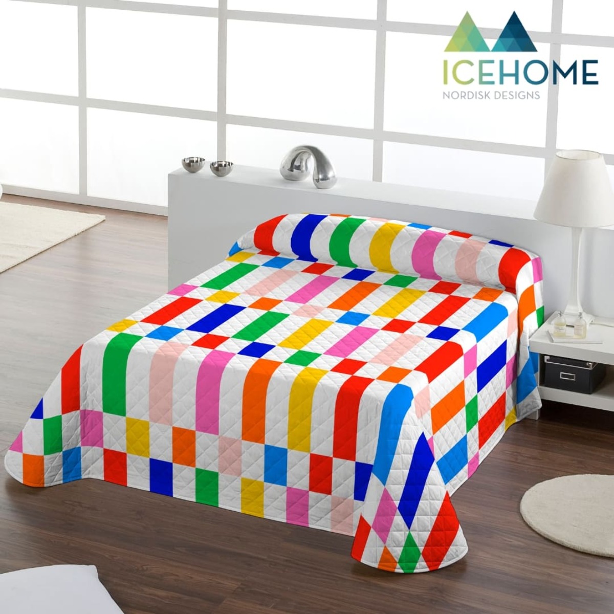 Colcha Bouti Estampada - Reversible - 100% Poliéster - Microfibra - 70 gr/m² - Party