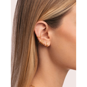 Orecchino Spiral Drop Argento Placcato Oro