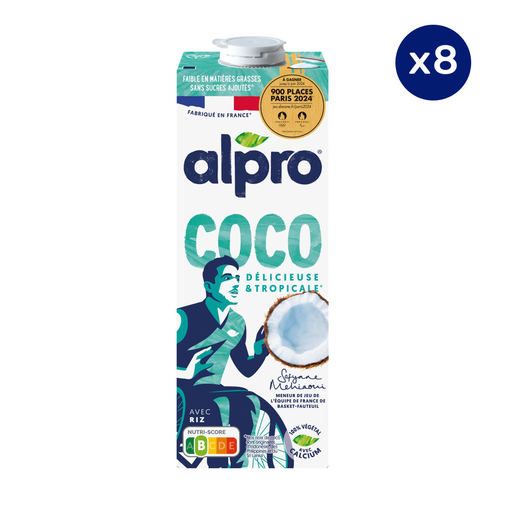 8x 1L - Alpro - Boisson Végétale - Lait de coco