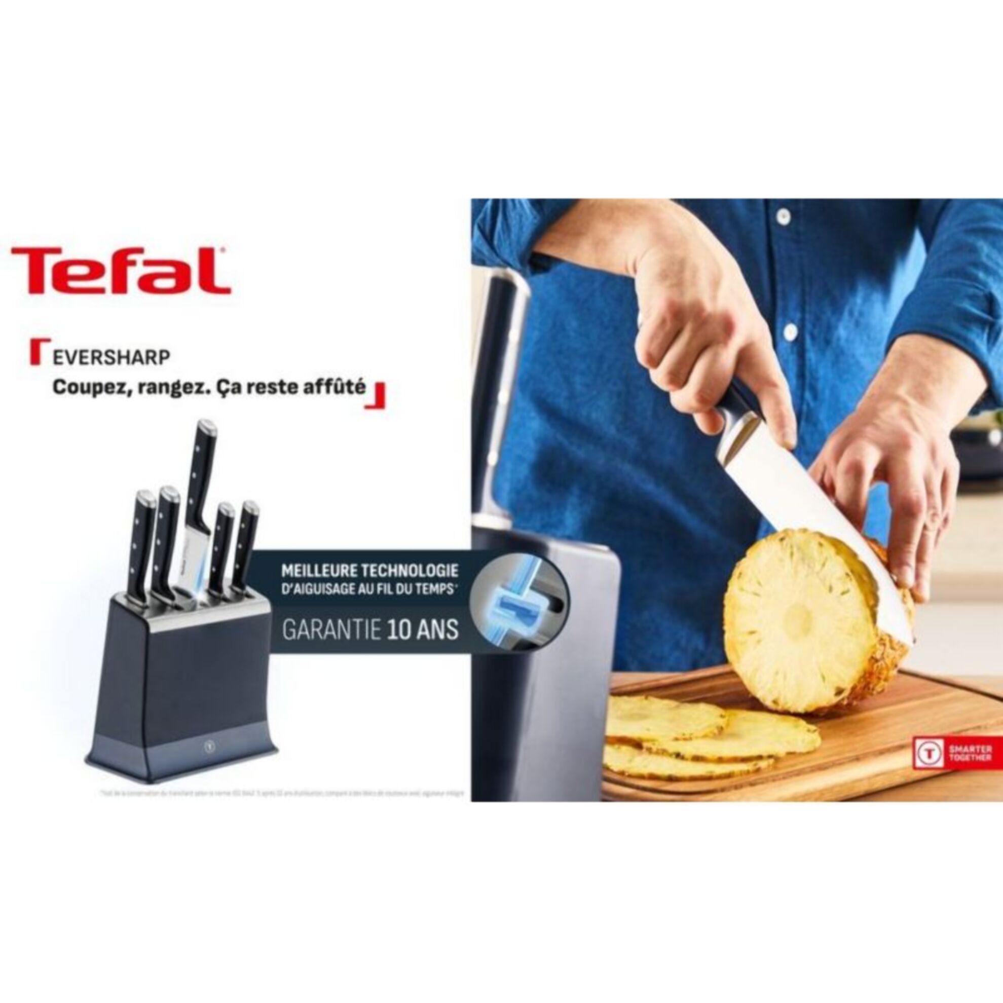 Set de couteaux TEFAL EverSharp Pro 5 pcs aiguiseur integré