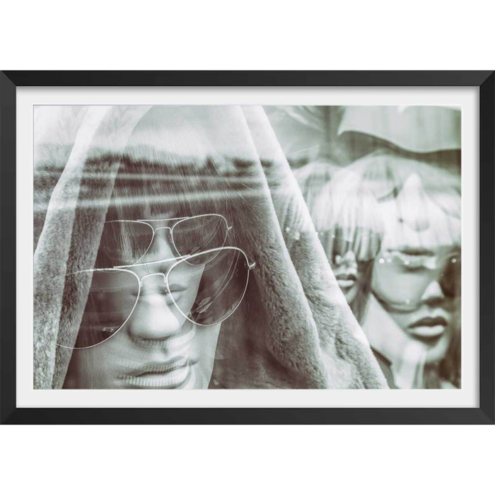 Affiche shooting Tableau photo Affiche + cadre en bois - Noir