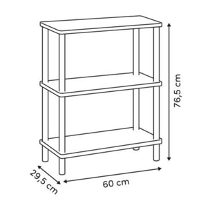 Etagère 3 niveaux Come bois et effet marbre
