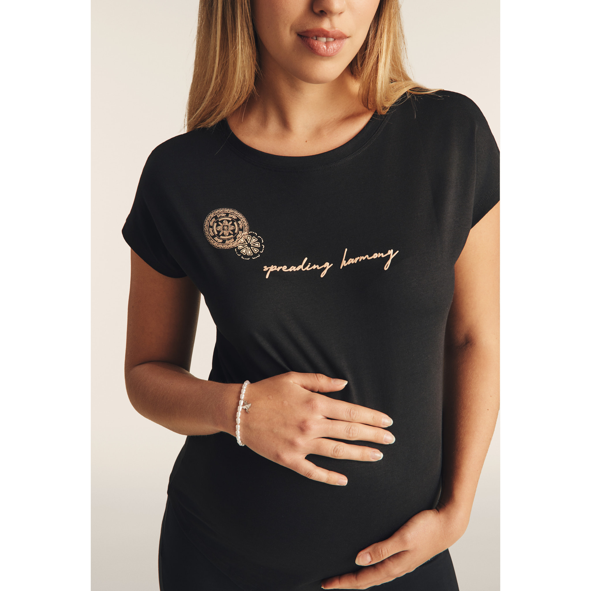 T-shirt comfort in cotone Supima con mandala