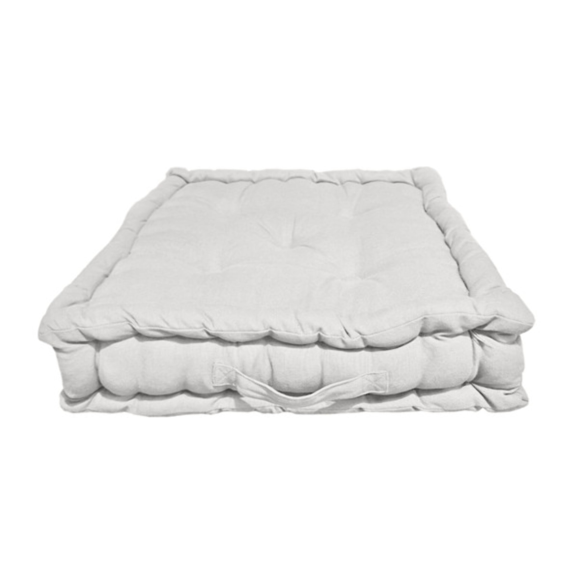 Coussin de sol 50 x 50 cm capitonné et matelassé en coton - KALA