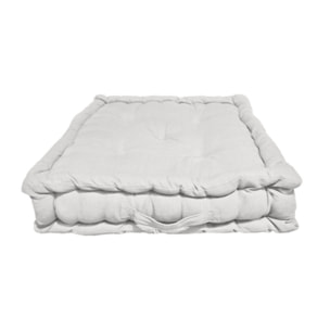 Coussin de sol 50 x 50 cm capitonné et matelassé en coton - KALA
