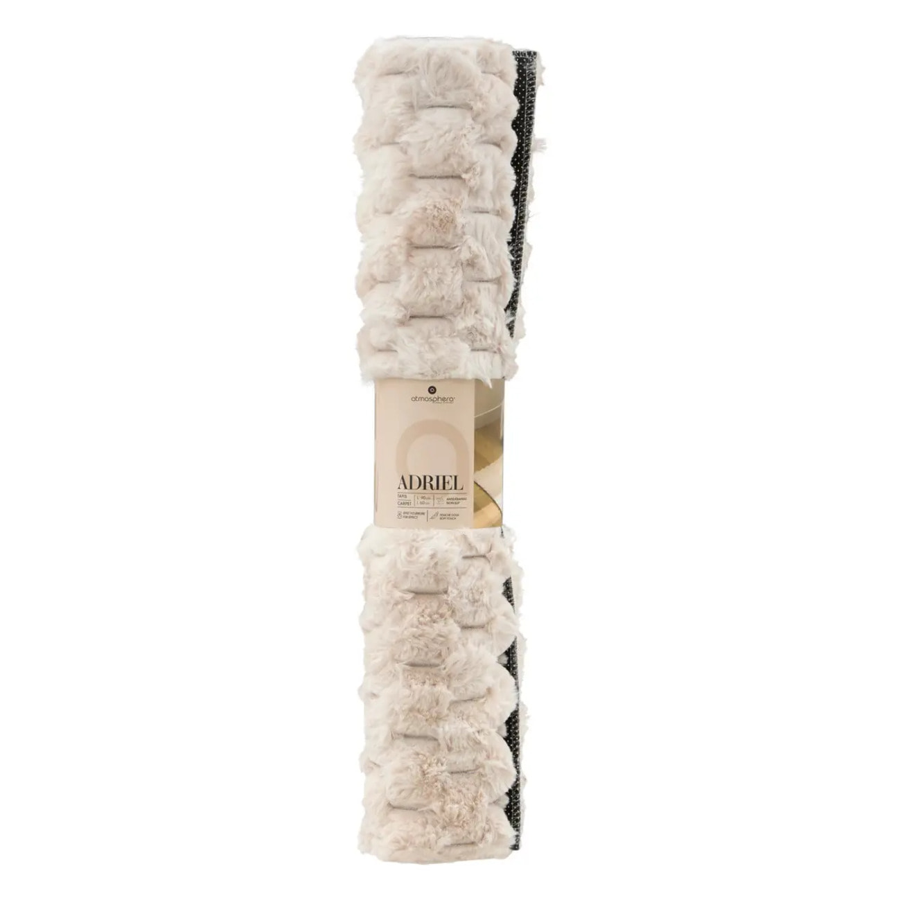 Tapis effet laine Adriel beige 90x60cm