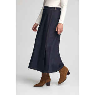 Falda Alisa vaquera azul con detalles Polo Club