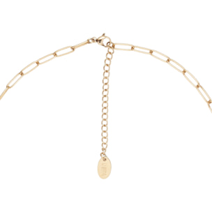 Collana U.S. Polo Assn. In acciaio inossidabile dorato con agata rossa