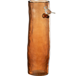 J-Line vase Lang Vogel - verre - orange - large - 32 cm de hauteur