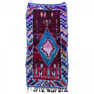 Authentique tapis berbère fait main en tissu recyclé BERU