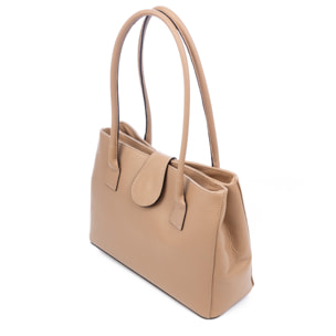 Auditore borsa Tote donna, pelle autentica Dollaro.