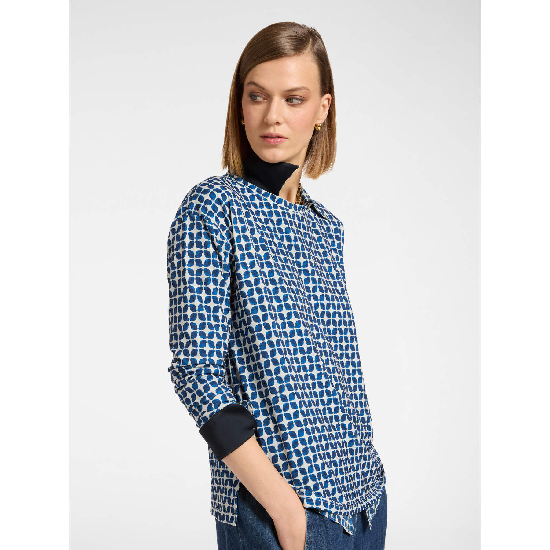 Elena Mirò - T-shirt stampata - Blu