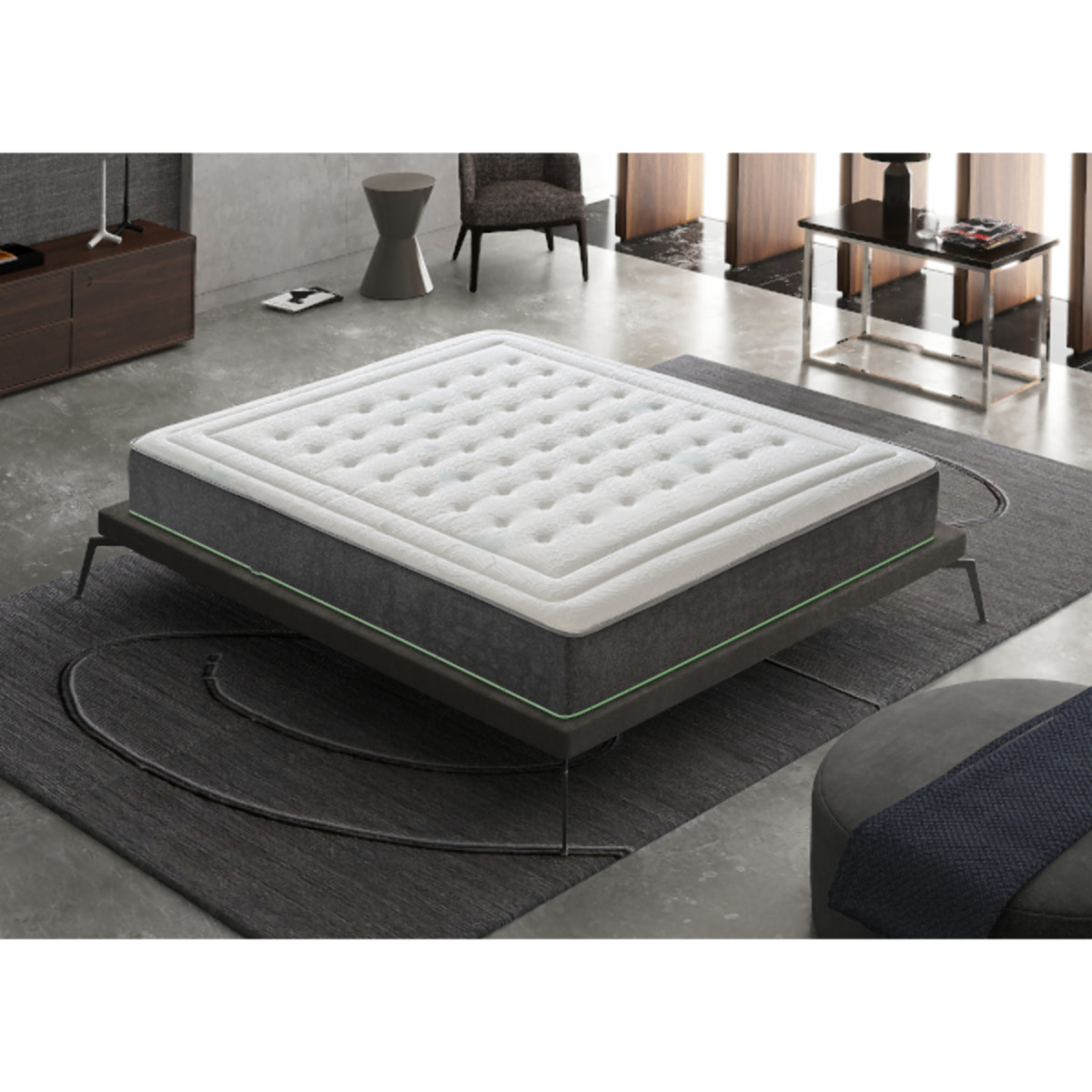 Materasso 135x190 in Memory Foam - Alto 25 cm - Doppio Strato di Comfort - Sfoderabile