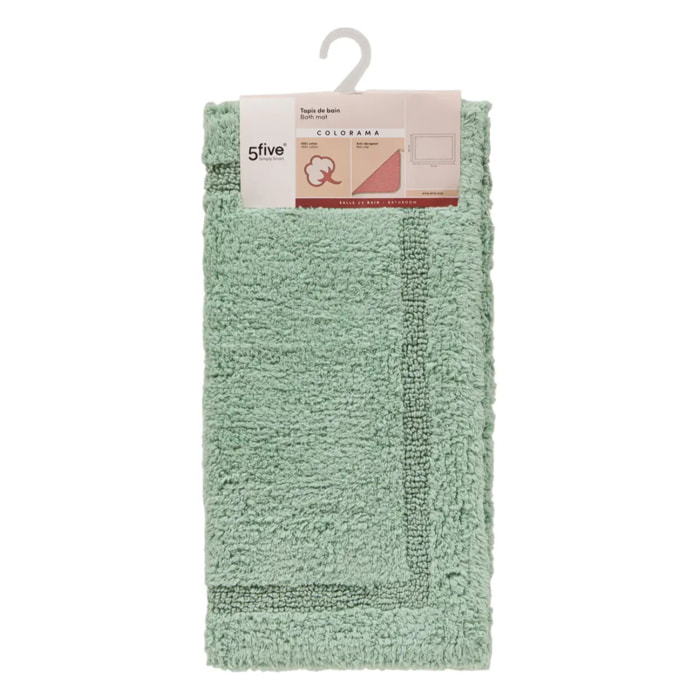 Tapis de bain fluffy Colorama 50x75cm vert céladon