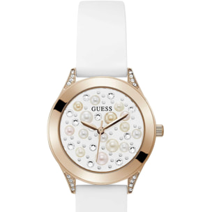 Orologio Guess PEARL Silicone Bianco