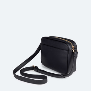 Bandolera Crossbody de Piel Vacuna y Detalles Oro CROSSBODY LEATHER CRAFT