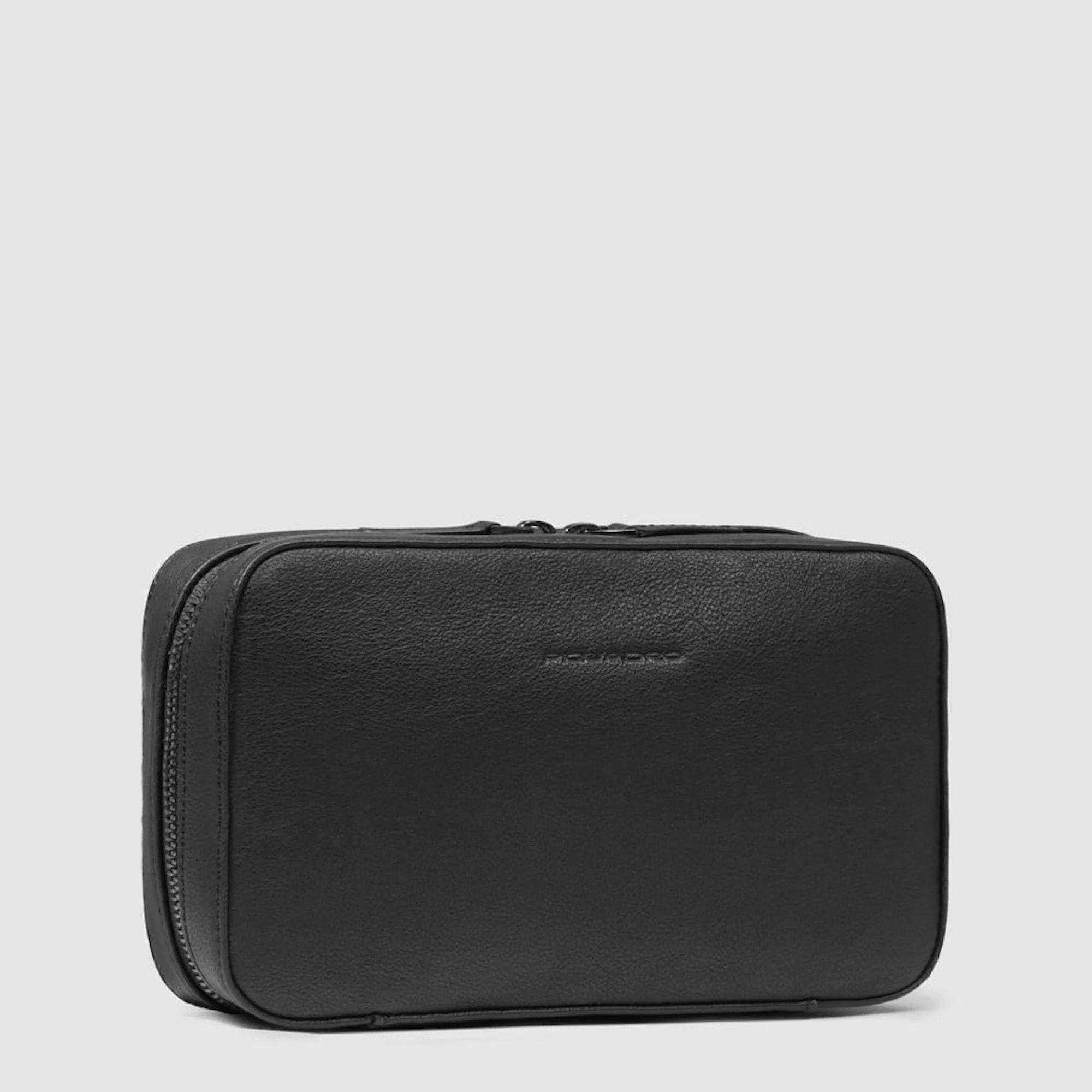 Piquadro Astuccio portacavi in pelle con tasca per mouse