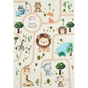 HAPPY - Tapis enfant motif circuit animaux