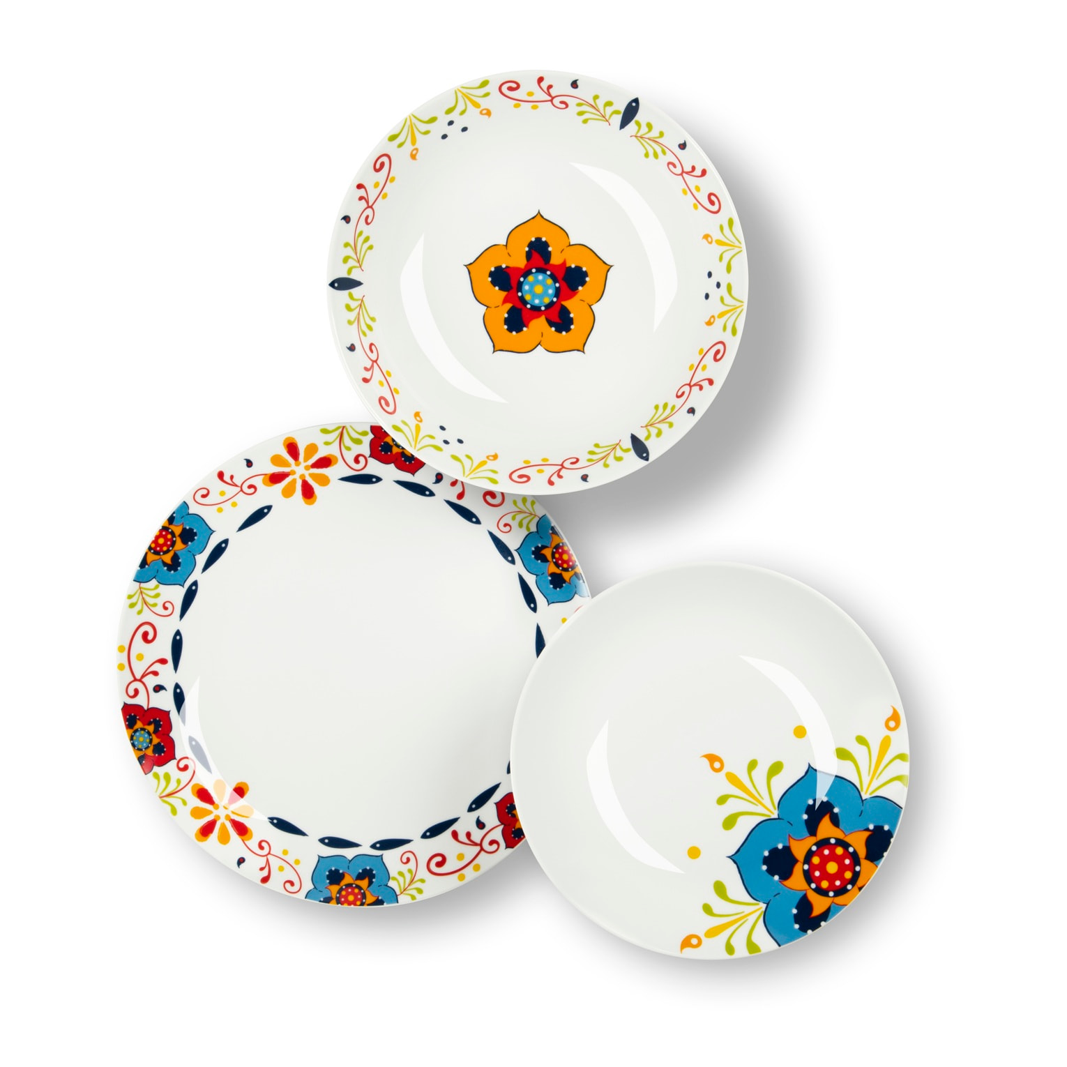 Servizio piatti 12 pezzi Excelsa – Tex Mex, Porcellana Multicolore