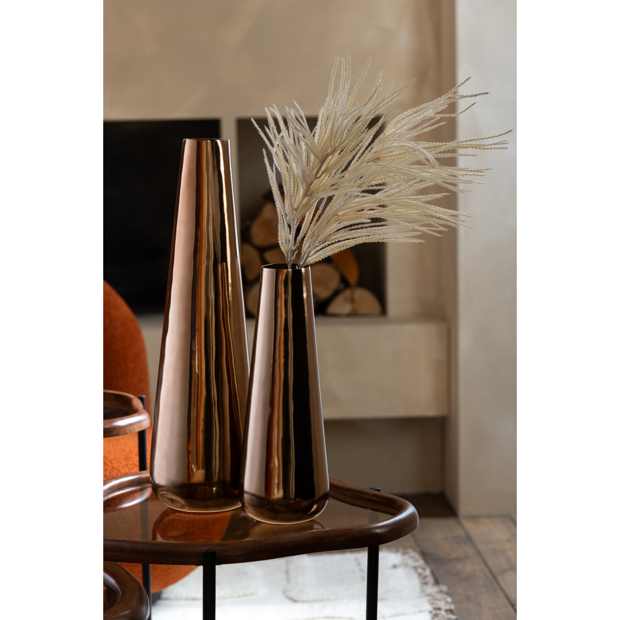 J-Line vase - aluminium - or rosé - large