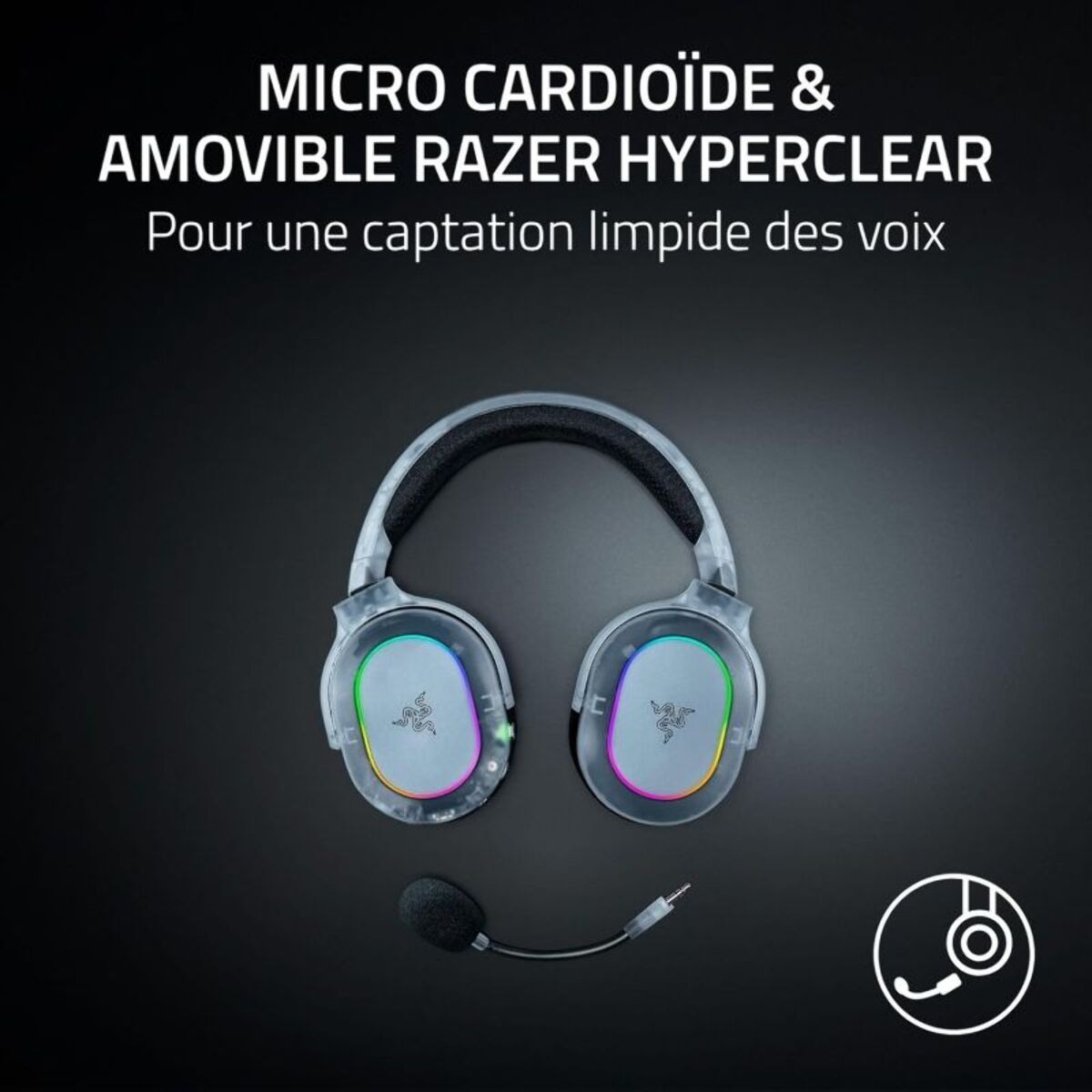 Casque gamer RAZER BARRACUDA X CHROMA PHANTOM WHITE ED