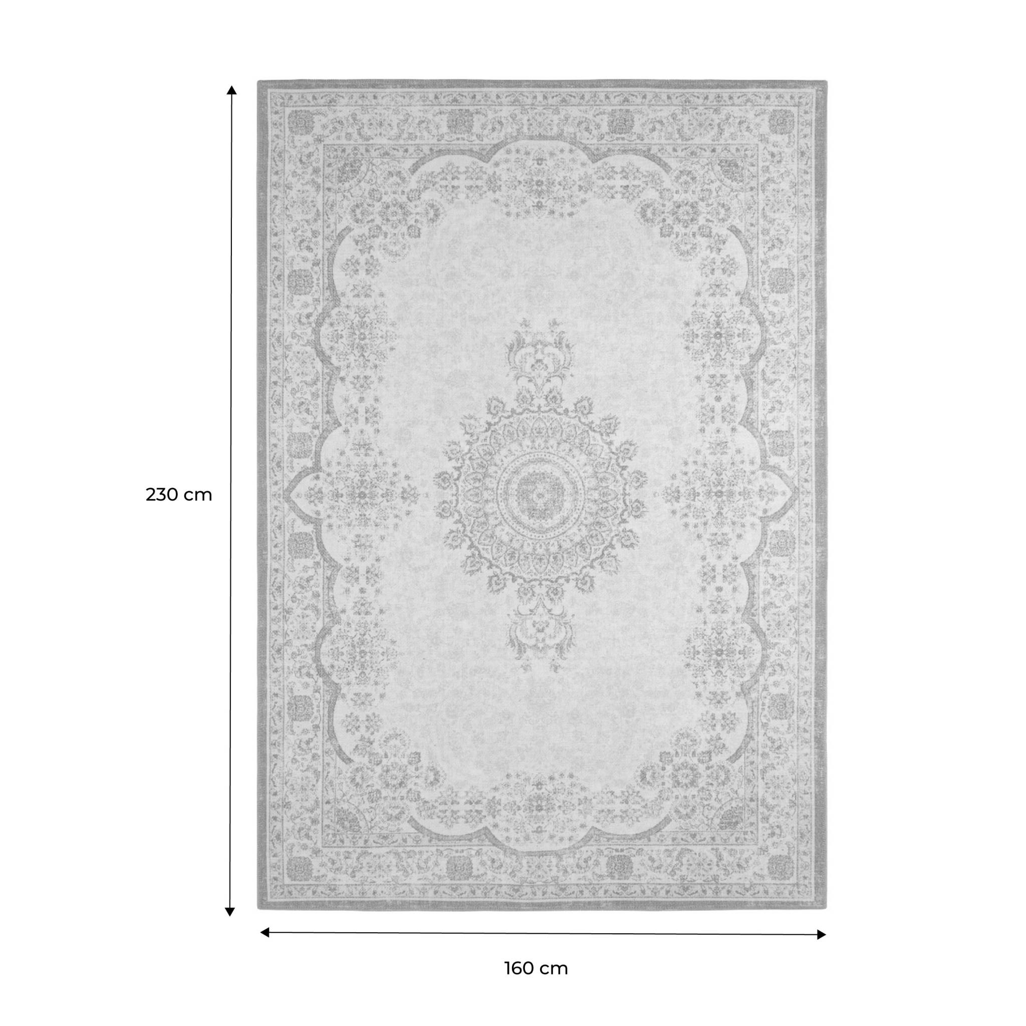 Tapis intérieur motif baroque rose, rouge et bleu MELGY