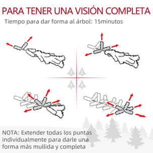 Árbol de Navidad 210 cm Árbol de Navidad Artificial Nevado con 1021 Ramas y Soporte de Metal Árbol Navideño para Salón Interior Verde