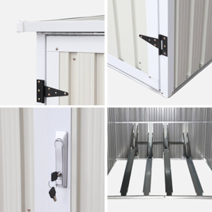 Abri à vélo acier galvanisé avec kit d'ancrage - 4 vélos NAVE