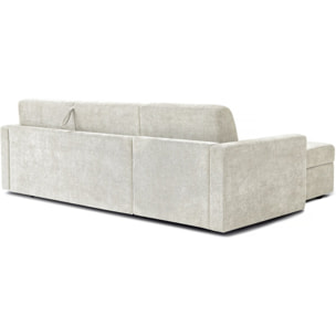 Canapé d'angle réversible convertible express en tissu "Celia" - 3 places  - Beige