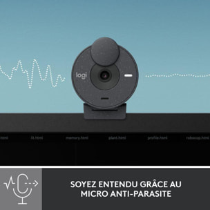 Webcam LOGITECH Brio 300 Full HD avec micro - Graphite