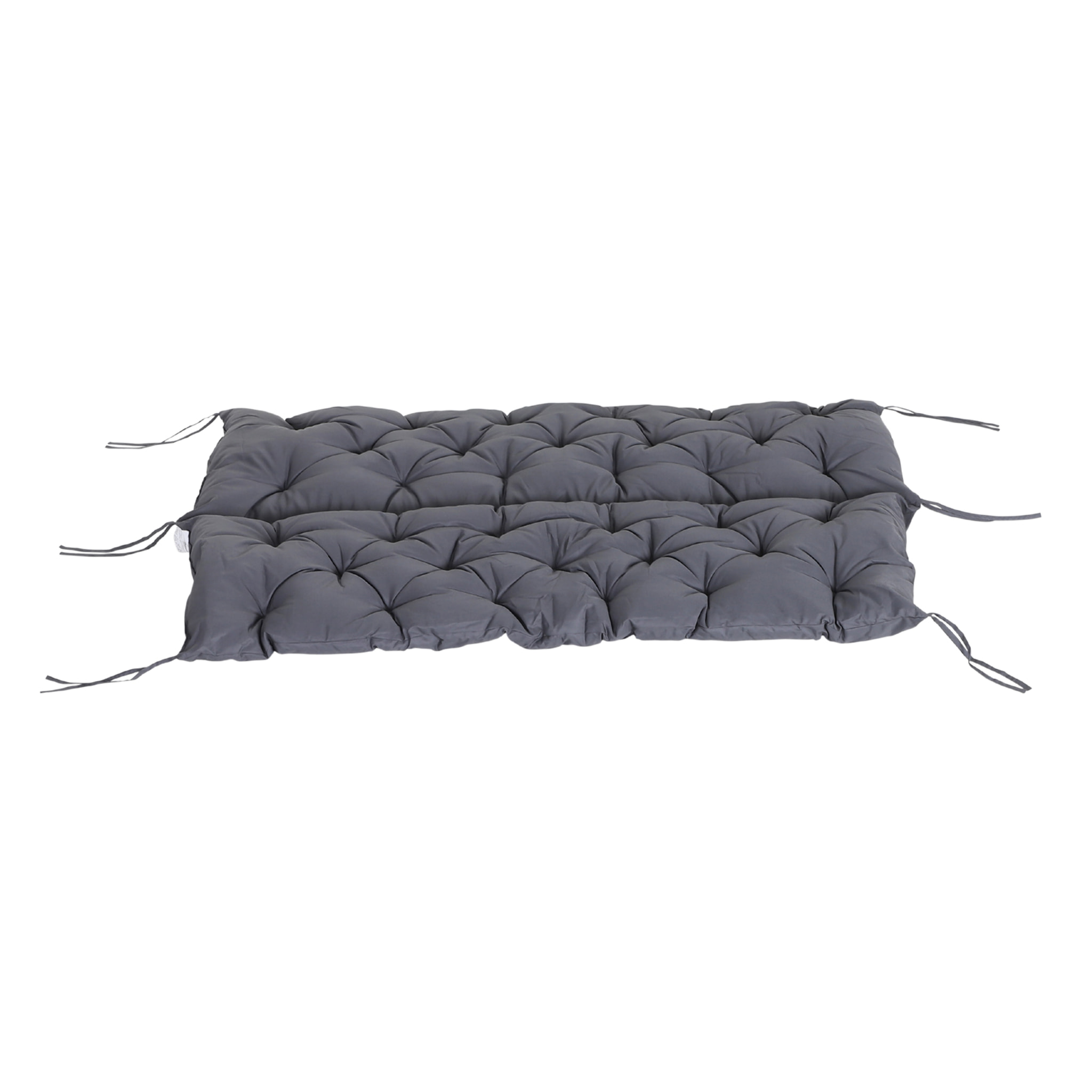 Coussin matelas assise dossier pour banc de jardin balancelle canapé 3 places grand confort 150 x 98 x 8 cm gris