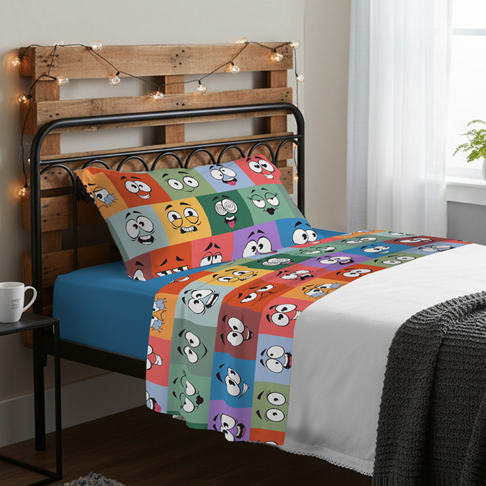 Completo letto occhietti 100% cotone