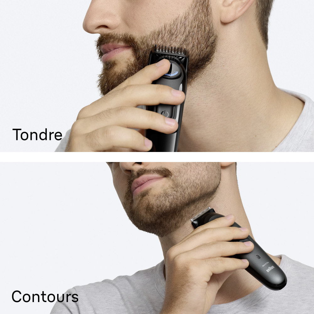 Braun Tondeuse À Barbe Series 3, + 2 Outils Pour Créer Son Style, 20 Longueurs, Lame Affûtée, BT3500, Noir