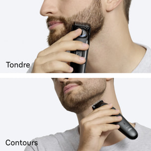 Braun Tondeuse À Barbe Series 3, + 2 Outils Pour Créer Son Style, 20 Longueurs, Lame Affûtée, BT3500, Noir