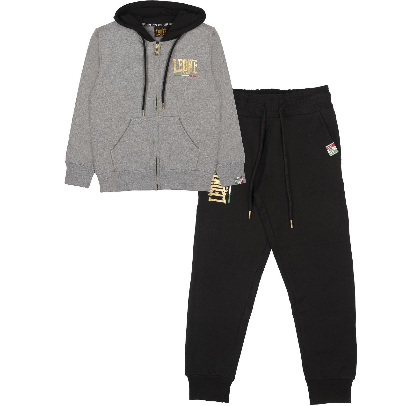 Chándal infantil con capucha Leone Chándal Gold Boy con cremallera completa
