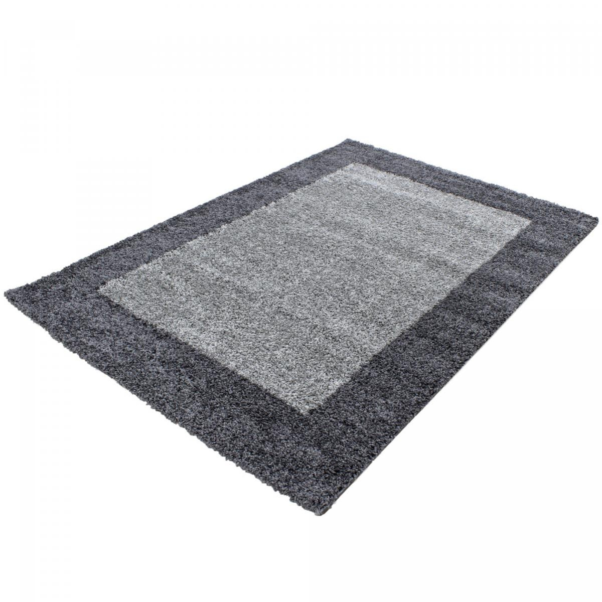 Tapis poils longs shaggy tissé motif simple NIVA