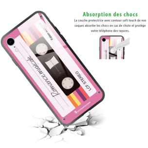 Coque iPhone Xr Coque Soft Touch Glossy Cassette Vintage Romance Design La Coque Francaise