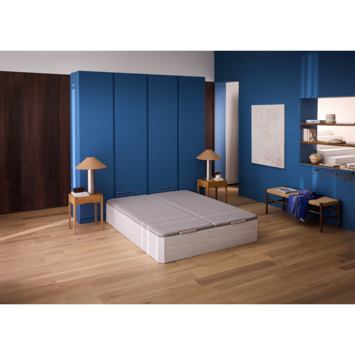 Sommier coffre SPACE UP 2 places|H 31 cm |confort ferme